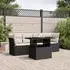 vidaXL Garten-Sofagarnitur 5-tlg. mit Kissen, Poly Rattan, Braun (3326094)