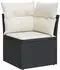 vidaXL Garten-Sofagarnitur 5-tlg. mit Kissen, Poly Rattan, Braun (3326094)