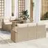 vidaXL Garten-Sofa-Set 6-tlg. mit Kissen Poly Rattan Beige (3358262)