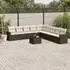 vidaXL Garten-Sofagarnitur 10-tlg. mit Kissen Poly Rattan Braun (3251440)