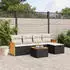 vidaXL Garten-Sofagarnitur 5-tlg. mit Kissen, Poly Rattan, Schwarz (3326011)