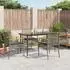 vidaXL Garten-Essgruppe 5-tlg. mit Kissen, Poly Rattan, Grau (3213612)