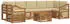 vidaXL Outdoor-Sofagarnitur 8-tlg. Akazien-Massivholz Natur/Beige (3374548)