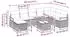 vidaXL Garten-Lounge-Set mit Kissen, Poly-Rattan, Schwarz (3360574)