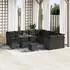 vidaXL Garten-Sofa-Set mit Kissen und Stauraum, 13-tlg., Schwarz (3363494)