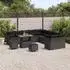vidaXL Garten-Sofa-Set mit Kissen und Stauraum, 13-tlg., Schwarz (3363494)
