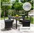 Casaria Polyrattan Sitzgruppe 4 Stapelstühle Tisch 90x90cm WPC schwarz (996928)