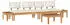 vidaXL Gartenlounge-Set 5-tlg., Braun & Creme