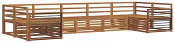 vidaXL Sofagarnitur 7-tlg. Natur Massivholz Akazie (3374069)