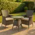 CLP Fireda 3-teilige Gartensitzgruppe PE-Rattan mit Couchtisch, grau-meliert (326460)