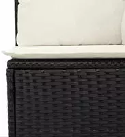 vidaXL Gartensofa-set 11 pcs Schwarz Poly-Rattan