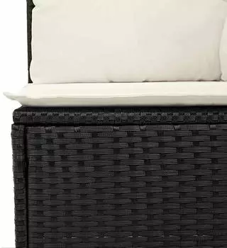 vidaXL Garten-Sofa-Set 11-tlg., Schwarz Poly-Rattan (3362885)