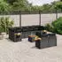 vidaXL Garten-Sofagarnitur 9-tlg. mit Kissen Poly Rattan Grau (3227131)