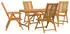 vidaXL Garten-Essgruppe 5-tlg., Massivholz Akazie, Braun (3154123)