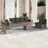 vidaXL Garten-Sofagarnitur 9-tlg. mit Kissen, Poly Rattan, Schwarz (3257735)