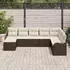 vidaXL Garten Sofa Set 8-teilig Poly Rattan Braun mit Kissen (3345818)