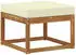 vidaXL Outdoor-Sofagarnitur mit Kissen, 4-tlg., Natur/Creme (3385111)
