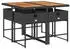 vidaXL Garten-Essgruppe 5-tlg. mit Kissen, Poly Rattan, Schwarz (3211263)