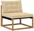 vidaXL Outdoor-Sofagarnitur mit Kissen 5-tlg., Natur/Beige (3369364)