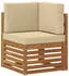 vidaXL Gartenlounge-Set mit Kissen 4-tlg Massivholz Akazie (3384299)