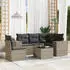 vidaXL Garten-Sofagarnitur 5-tlg. mit Kissen, Poly Rattan, Braun (3254910)