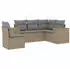 vidaXL Garten-Sofagarnitur 5-tlg. mit Kissen, Poly Rattan, Braun (3254910)