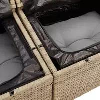 vidaXL Garten-Sofa-Set 7 pcs Beige und Hellgrau