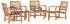 vidaXL Garten-Sofa-Set 5-tlg., Teak-Massivholz, Natur (3356861)