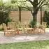 vidaXL Garten-Sofa-Set 5-tlg., Teak-Massivholz, Natur (3356861)