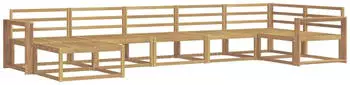 vidaXL Outdoor-Sofagarnitur 7-teilig Wei&szlig; Massivholz Akazie (3386763)