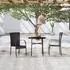 vidaXL Garten-Essgruppe 3-tlg. Poly Rattan Schwarz (3098028)