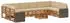 vidaXL Outdoor-Sofagarnitur 11-tlg. Polyester Natur/Beige (3384939)