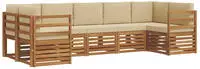 Ecksofa Set Mit Kissen 7 Pcs Natur Und Beige Vidaxl