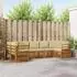 vidaXL Ecksofa-Set mit Kissen, 7-tlg., Akazienholz, Natur/Beige (3375393)