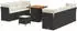 vidaXL Garten-Sofa-Set mit Kissen, 10-tlg., Schwarz/Creme (3363395)
