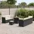 vidaXL Garten-Sofa-Set mit Kissen, 10-tlg., Schwarz/Creme (3363395)