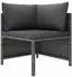 vidaXL Garten-Lounge-Set 8-tlg. mit Kissen, Poly Rattan, Schwarz (3059798)