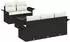 vidaXL Sofa-Set mit Kissen 6-tlg. Schwarz Poly-Rattan (3345237)