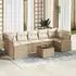 vidaXL Garten-Sofa-Set mit Stauraum 8-teilig Beige/Creme Poly-Rattan (3356216)