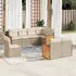 vidaXL Garten-Sofagarnitur 9-tlg. mit Kissen Grau Poly Rattan (3260254)