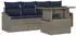 vidaXL Garten-Sofa-Set mit Kissen und Stauraum 5-tlg. Poly-Rattan Grau (3357648)