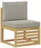 vidaXL Outdoor-Sofagarnitur 7-tlg. Polyester Weiß/Hellgrau (3391451)