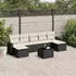 vidaXL Garten-Sofagarnitur 7-tlg. mit Kissen Poly Rattan Beige (3251676)