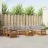 vidaXL Garten-Sofa-Set Sektional 11-tlg., Natur- und Hellgrau (3375586)