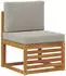 vidaXL Garten-Sofa-Set Sektional 11-tlg., Natur- und Hellgrau (3375586)