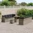 vidaXL Garten-Sofagarnitur mit Kissen 11-tlg., Grau, Poly-Rattan/Akazie (3364973)