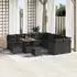 vidaXL Garten-Sofa Set 13-teilig höhenverstellbar Poly Rattan Schwarz (3361539)