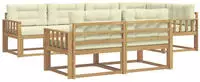 Outdoor-sofagarnitur Mit Kissen 6 Pcs Wei&szlig; Und Creme Polyester Vidaxl
