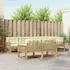 vidaXL Outdoor-Sofagarnitur mit Kissen 6-tlg. Polyester Weiß/Creme (3386579)