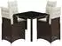 vidaXL Garten-Bistro-Set 5-tlg. mit Kissen, Poly Rattan, Braun (3277064)